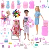 Barbies Doll-muebles de muñeca variados, sombrero de juguete, zapatos de escritorio, perchas de equipaje para accesorios de la muñeca Barbie Kelly 1:12, muñeca DIY ► Foto 1/6