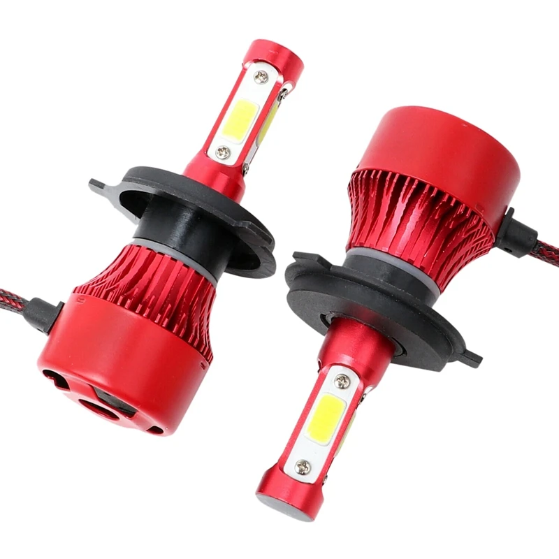 

H4 Hb2 9003 2200W 330000Lm 4-Side Led Headlight Kit Hi/Lo Power Bulbs 6000K