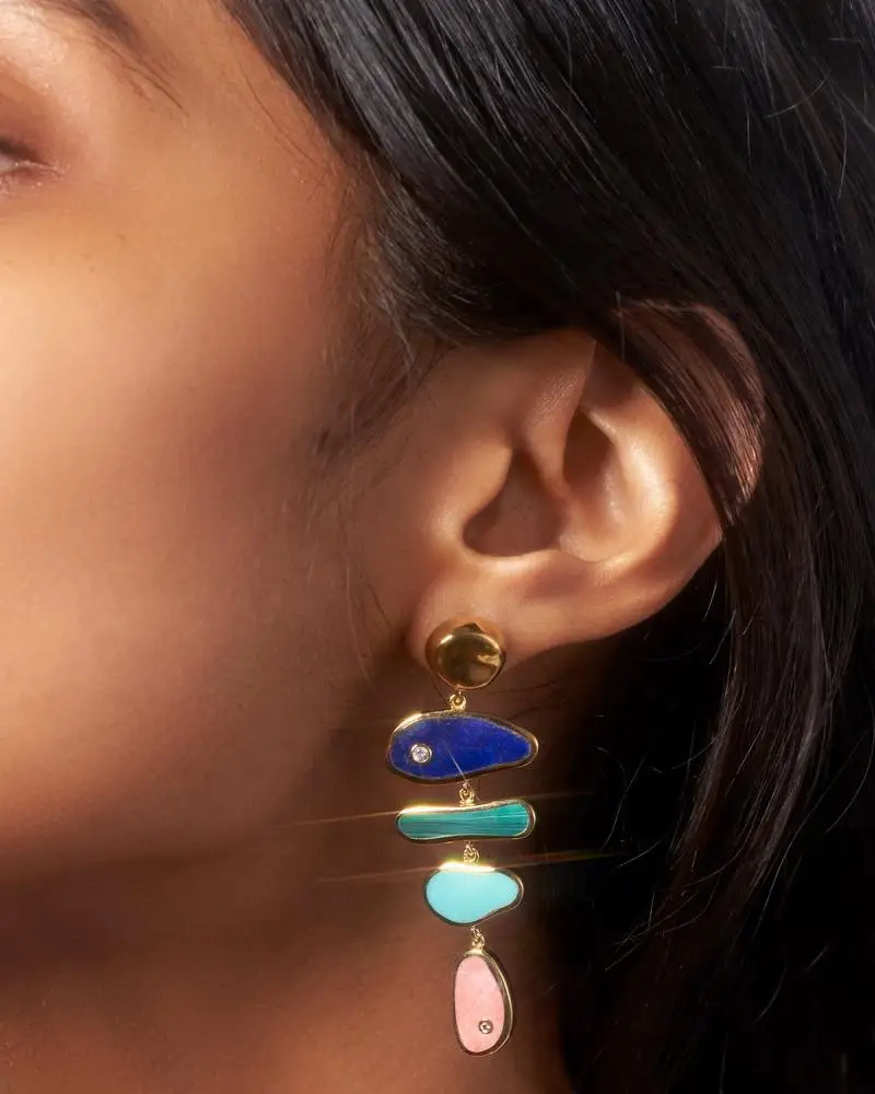Colorful Freshwater Pearl Irregular Drop Earrings Jewelry For Women Fashion Accories Wedding Gift