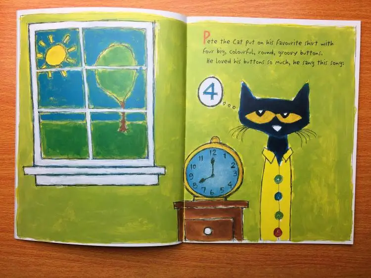 I Can Read Pete The Cat Kids Classic Storybook Children Early Education English Short Stories Big Size 28*21.6cm 6 Books/Set
