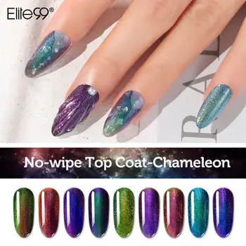 

Elite99 No-Wipe Top Coat Chameleon Gel Nail Polish Hybrid Varnishes Manicure Black Based For Nails UV LED Lamp Nail Art Lacquer