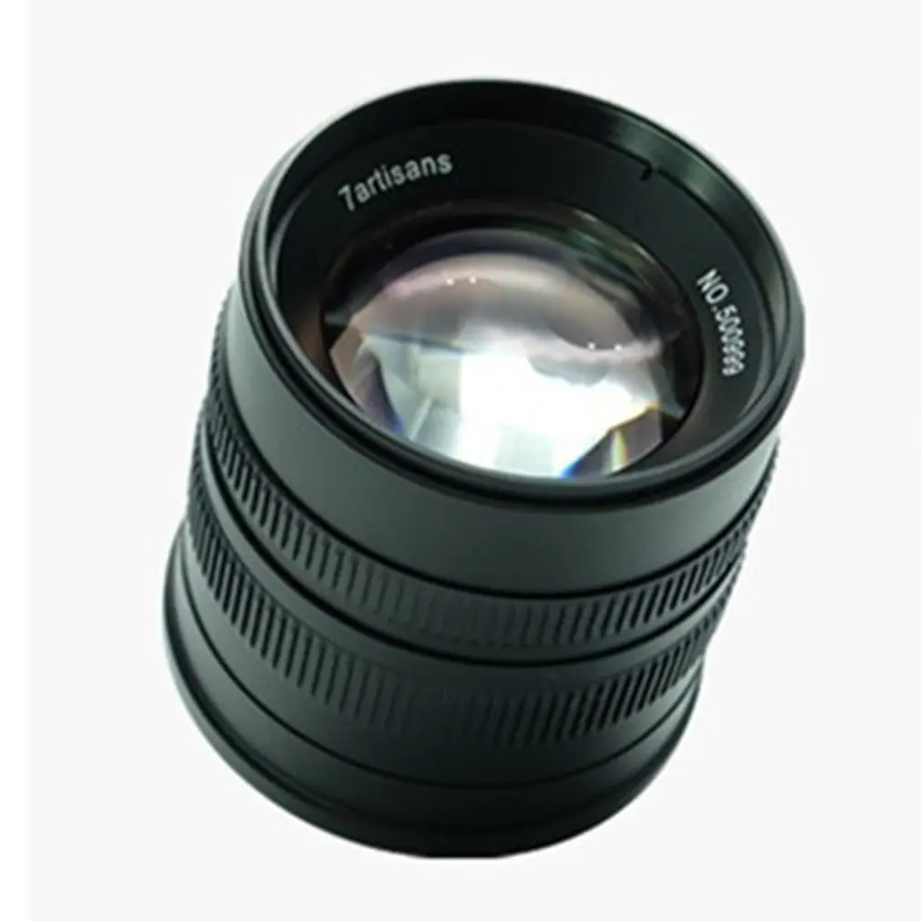 7artisans 55 мм F1.4 Prime объектив с большой диафрагмой Авто Фокус объектив для Sony для Fuji для Canon для M43 DSLR камеры Объектив Аксессуары