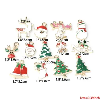 

30pcs Christmas Pendant Charm for Necklace Bracelet Jewelry Making Clothes Sewing Bags Decoration Charm Diy Scrapbooking Supply