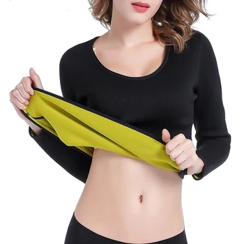 

Women Neoprene Shaperwear Plus Size S-3XL Waist Traine Long Sleeve TOP Sweat Sauna Slimming Body Shaper Waist CincherCorset