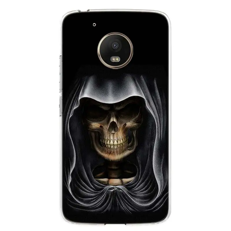 Grim Reaper Skull Skeleton чехол для телефона для Motorola Moto G7 G6 G5S G5 E4 Plus G4 E5 Play power EU Подарочный чехол с рисунком
