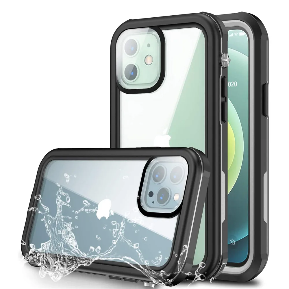 Custodia Impermeabile Ip68 Per Iphone 12 11 Pro Max Clear Silione Water Proof Cover Sport 360 Protect Per Iphone12 Mini Cappuccio Antiurto