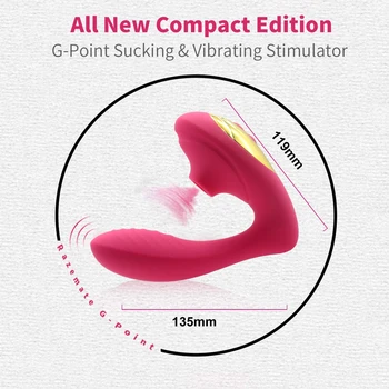 Clitoral Sucking Vibrator, G Spot Dildo Clit Stimulator with 10 Suction and Vibration Patterns Adult Orgasm Sex Toys for Women 5