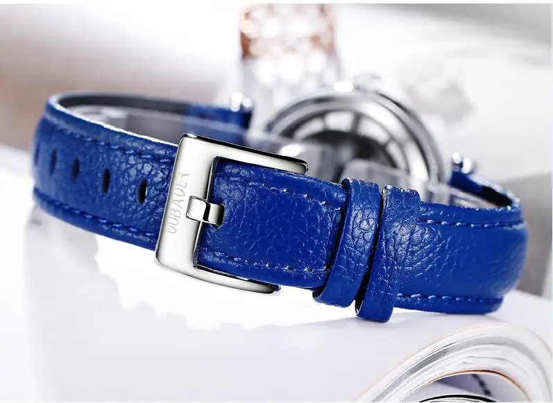 Женские часы-браслет OUBAOER люксовый бренд Montre Femme кожаный ремешок кварцевые часы модные женские часы Relogio Feminino