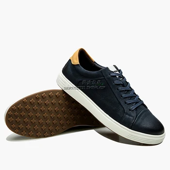 

Men Genuine Leather Golf Shoes Brown Leisure Leather Sneakers Outside Golf Grass Sneakers Training Shoes Male Sport Sneakers