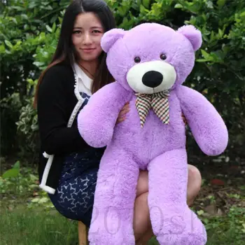 

100CM Giant Huge Purple Teddy Bear Stuffed Animals Plush Soft Toys Doll Gift