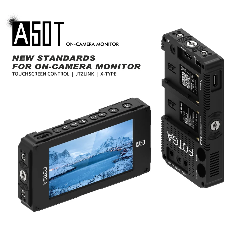 FOTGA A50T 5 дюймов FHD ips видео накамерный полевой монитор сенсорный экран+ Двойная NP-F Пластина батареи для 5D III IV A7 A7R A7S II III GH5