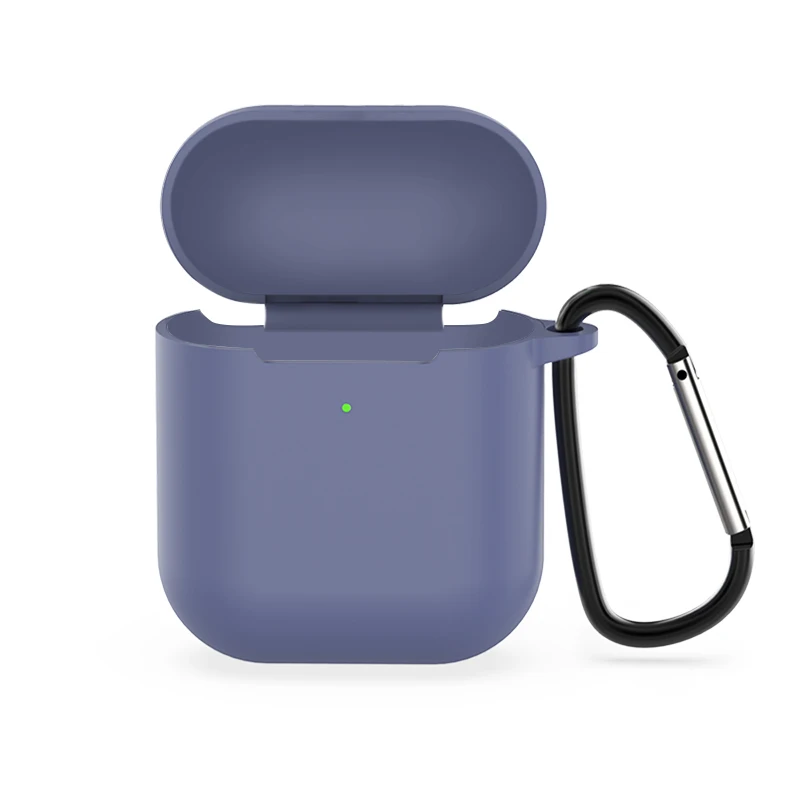 14 Soft Silicone Bluetooth Earphone Case For AirPods 2 Protective Cover Skin Accessories for Apple Airpods Charging Box with Hooks - Цвет: 14