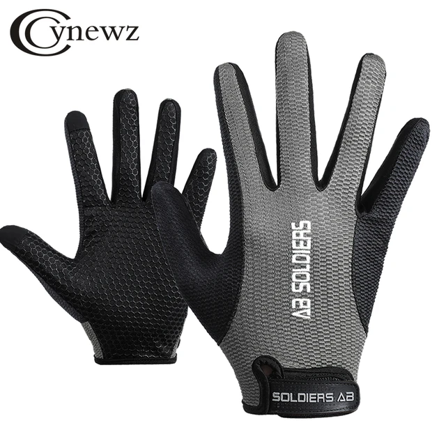 Cynewz Men's Cycling Gloves Full Fingers Anti Slip Touch Screen