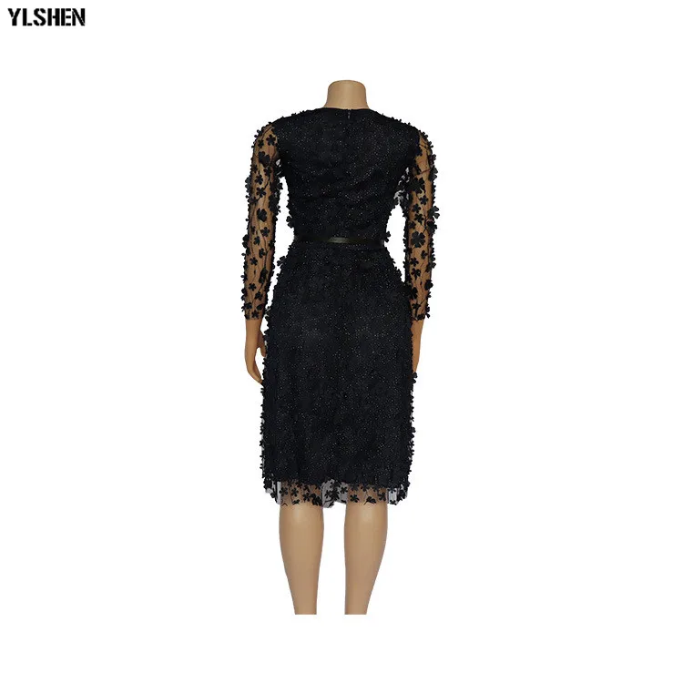 African Dresses for Women Dashiki 2019 New African Dress Africa Clothes Bazin Sexy Embroidered Glitter Robe Africain Grown 18