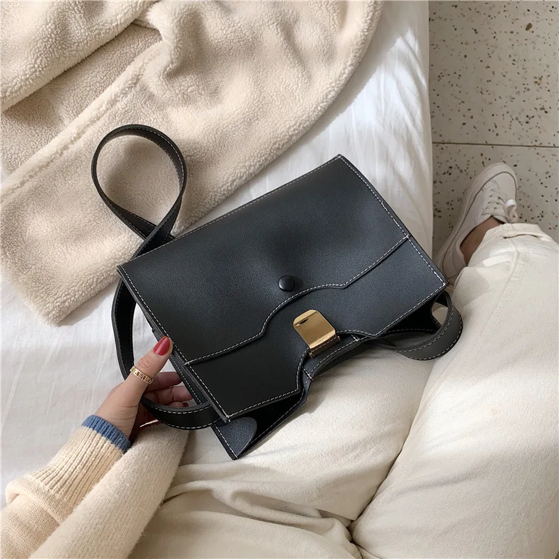 

Fashion Casual Shoulder Big Bag Women's 2019 Autumn And Winter New Style Textured Simple Satchel Versatile Large-Volume Shoulder