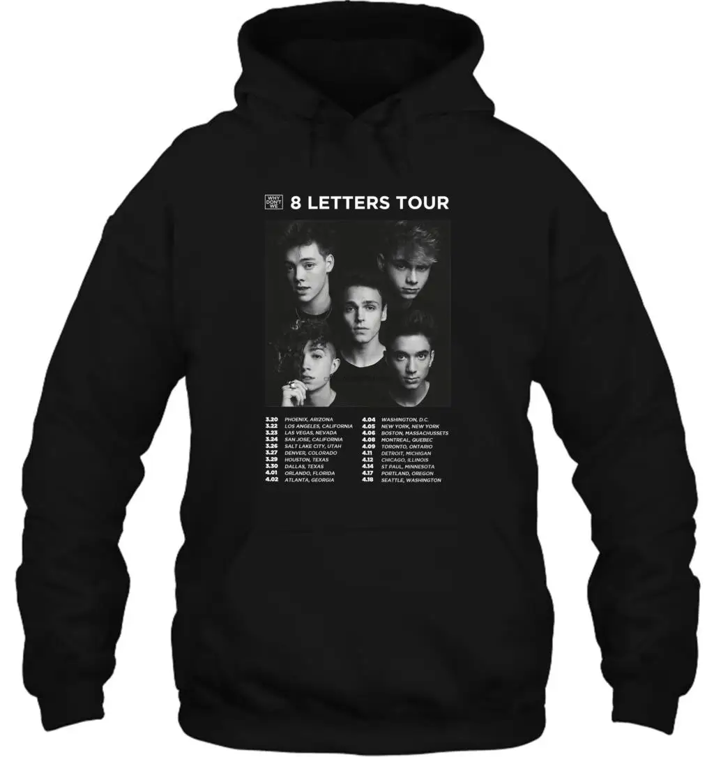 Мужская толстовка с капюшоном Why Dont We Tour черный цвет S 3XL Лучшая распродажа женская уличная одежда