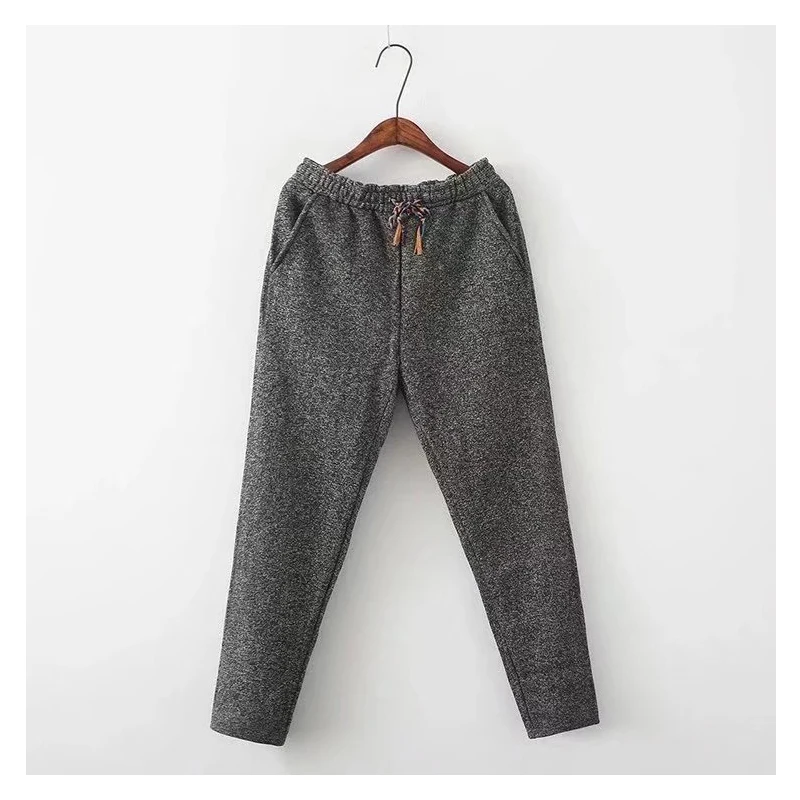 Harem Pants Autumn and Winter Women Thick Pants High Waist length Pants Female Loose Casual Straight Suit Pants aa-740