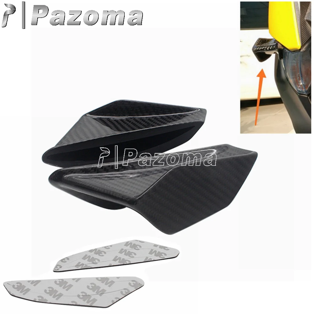 2PCS Motorcycle Carbon Front Dynamic Wing Kit Fairing Aerodynamic Winglets For BMW Honda Yamaha Suzuki Kawasaki