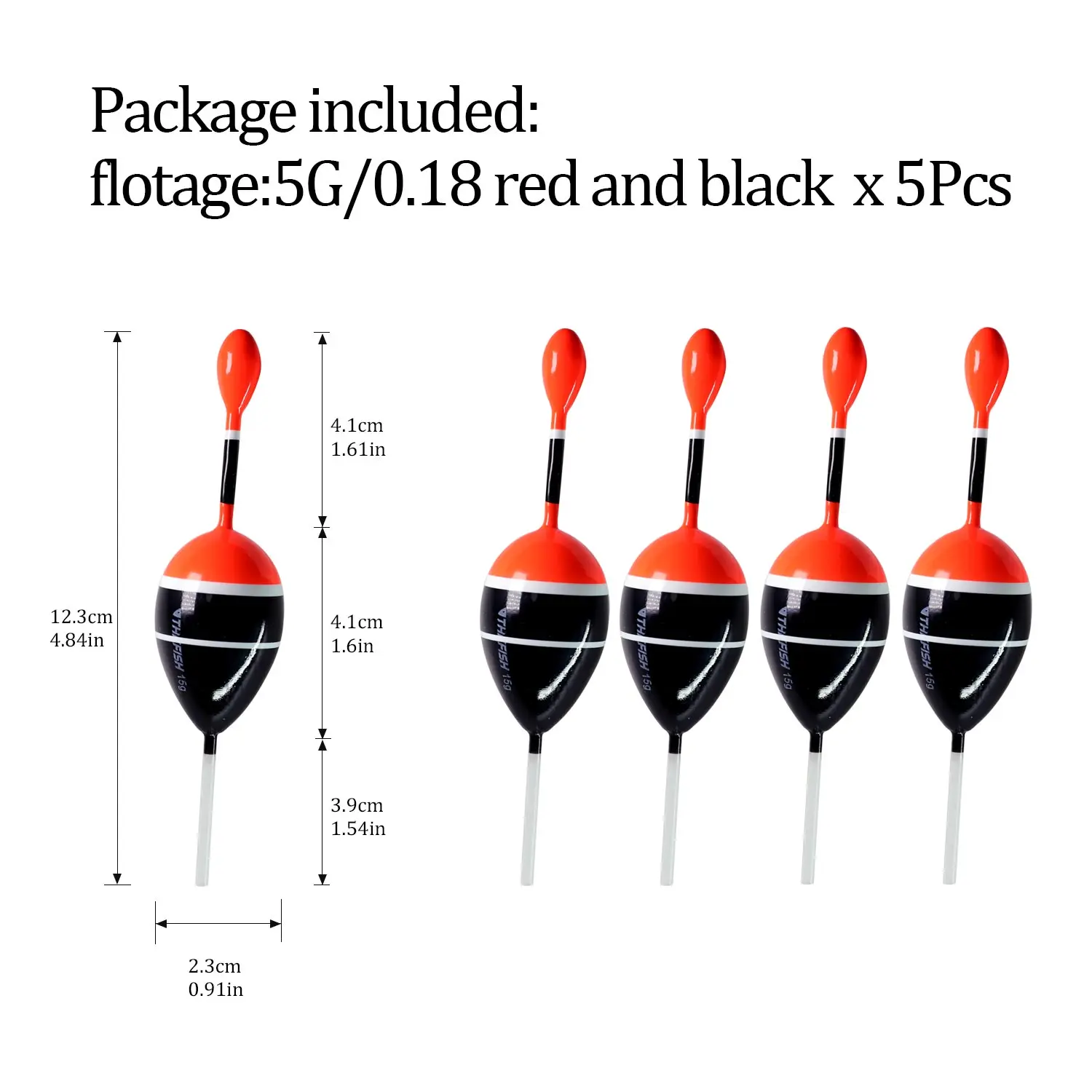 Balsa Wood Slip Bobber Rigs 5pcs - 15g/5g Floats For Ocean Rock