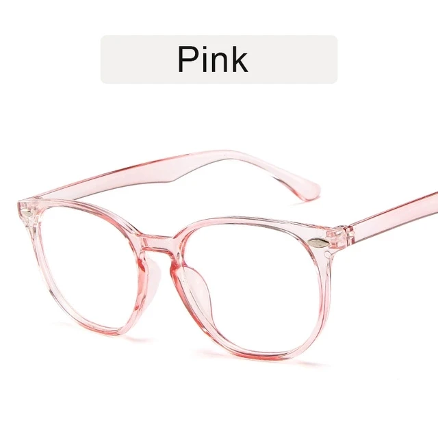 Pink Модные очки с защитой от синего цвета, мужские ретро ультралегкие очки для женщин, нестандартные компьютерные очки, прозрачные очки для женщин - Цвет оправы: Pink