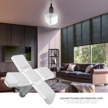 

Folding Ceiling Lamp Four-Blade Light for Home Warehouse Workshop Children Bedroom Night Lamp 35W 212LED E27 Night Lamp