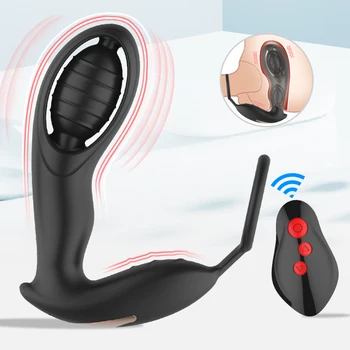 Anal Vibrator With Penis Ring Men Butt Plug Anus Sex Toys For Coulple Male Prostate Massage Masturbation Buttplug Anal Plugs 2