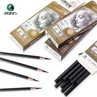 Marie's 6/12pcs Professional Sketch Charcoal Pencil Soft/Medium/Hard/Extra-soft Drawing Charcoal Pens Art Supplies C7300/7360 1