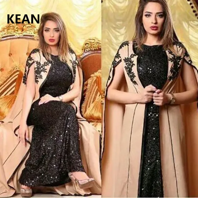 Vestidos вечерние платья кружевная куртка с блестками торжественное вечернее платье ислам Дубаи кафтан Саудовская арабское вечернее платье для выпускного вечера