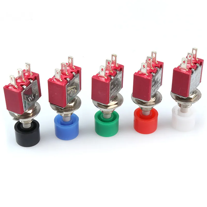 power button cap 20pcs 3Pin C-NO-NC 6mm Mini Momentary Automatic Return Push Button Switch 2A 250VAC/5A 120VAC Toggle Switches PS-102 MTS-10 light switch button