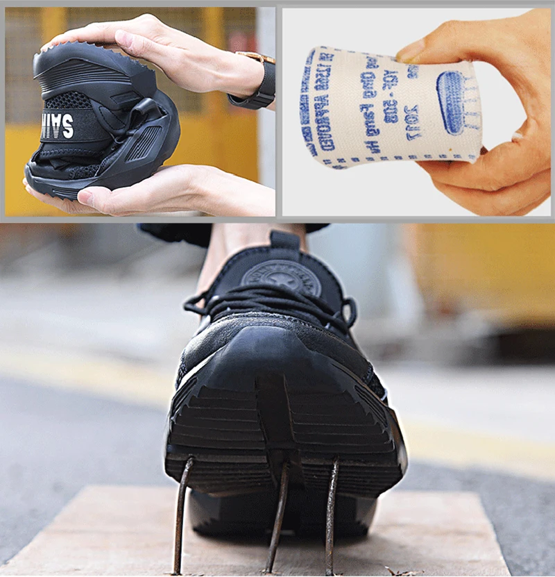 Рабочая безопасная обувь; модные кроссовки; сверхлегкие Мужские дышащие рабочие ботинки с мягкой подошвой и стальным носком; Tenis Masculina