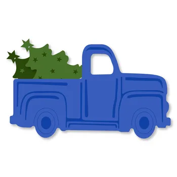 

Craft Dies Christmas Tree Truck Frame Metal Cutting Dies Stencil For DIY Scrapbooking Dies Greeting Card Decor Embossing Die Cut