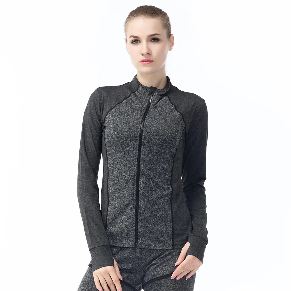 

2017 Autumn And Winter New Style Sports Outdoor Yoga Clothes Sweat Absorbing Quick-Dry Running Fitness Suit Coat Women's 17045 #