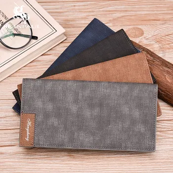 

JIFANPAUL 2020 New Men's long wallet buckle bag ultra-thin youth men's matte leather wallet multifunctional soft face wallet