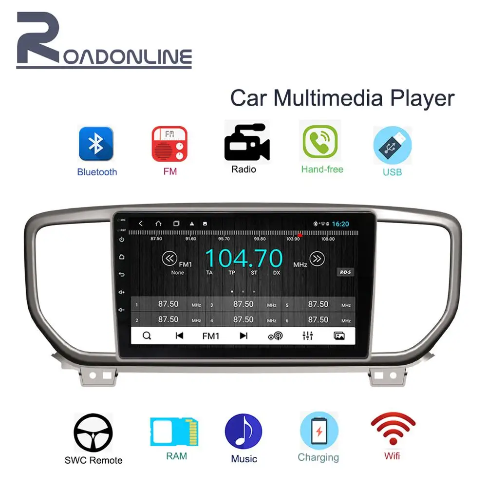 

Original car multimedia player 9 HD 2din Touch-screen Radio stereo support in-car Bluetooth/WIFI/FM/AM/USB/AUX/MAP for2019 KX5