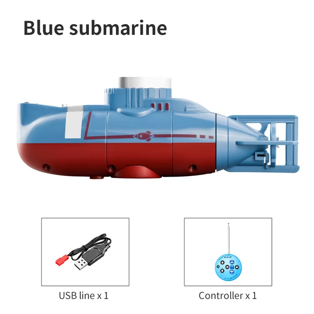 Mini RC Submarine 0.1m/s Speed Remote Control Boat Waterproof Diving