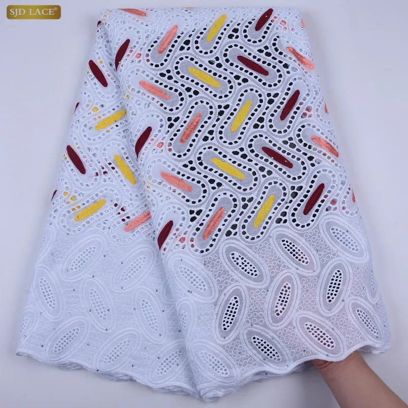 Dubai Lace Fabrics High Quality Cotton Lace Cotton Dry Lace Fabric Swiss Voile Lace In Switzerland A1722