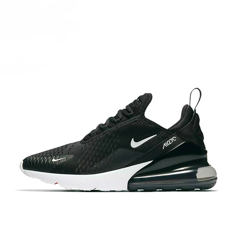 И аутентичный с Nike Air Max 270 Для мужчин, кроссовки для бега на открытом воздухе спортивные дышащие шок впитывающие кроссовки AH8050-002