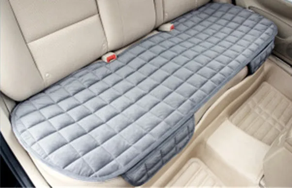 gray rear 1 Флокированная ткань не двигается подушки сиденья автомобиля нескользящий подушка для автомобильного сидения Универсальный сохраняющий тепло зимний автомобиль аксессуары чехол для сиденья - Название цвета: gray rear 1