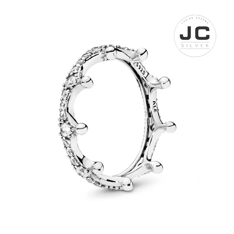 JC модное очаровательное 925 пробы Серебряное Оригинальное репличное кольцо, кольцо подходит для женщин и мужчин, ювелирное изделие, подарок, кольцо с короной