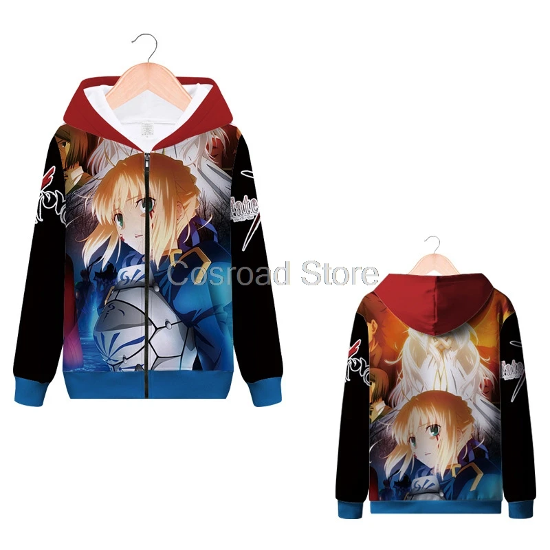 Cosroad Fate/Zero худи с рисункос сабли Arutoria Pendoragon Irisviel фон Айнцберн костюмы для косплея Хэллоуин Взрослый 3D печатных куртка - Цвет: A