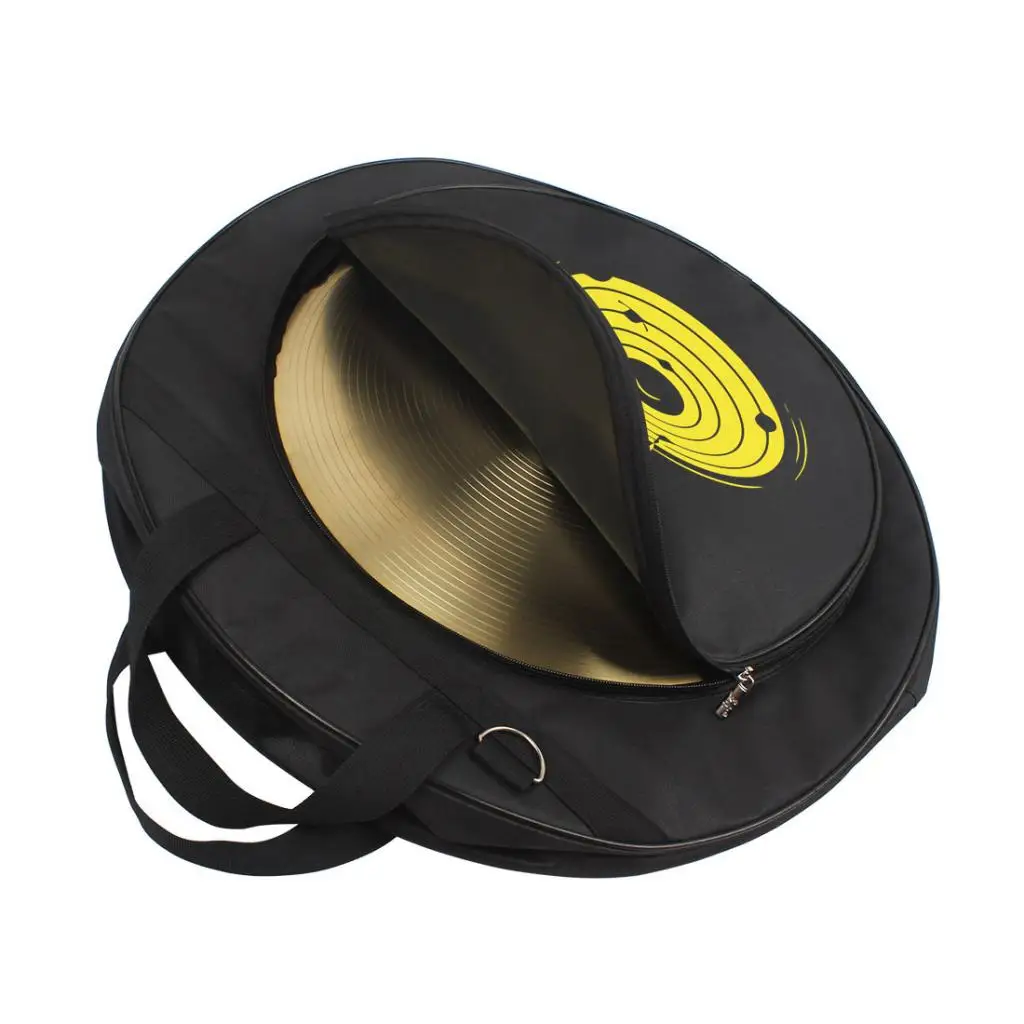 Durable Cotton 21inch Cymbal Storage Bag Case Hand Carry Bag Holder Black 540 x 130mm