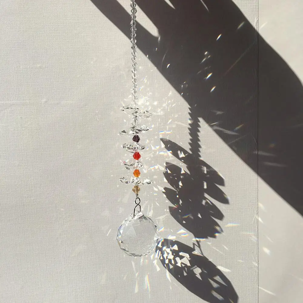 30 мм кристалл с восьмиугольным Бисером Окно Солнце Ловец коллекция бисера Suncatcher домашний декор Радуга производитель, прозрачный кристалл призмы