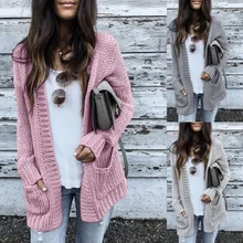 #Special Offers 2019 New Women Knitted Sweater Cardigan Solid Side Pocket Knitting Jumper Coat Loose Autumn Spring Long Sleeve Sweater Outwear #Special Offers 2019 New Women Knitted Sweater Cardigan Solid Side Pocket Knitting Jumper Coat Loose Autumn Spring Long Sleeve Sweater Outwear