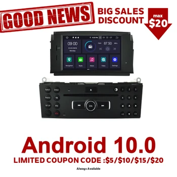 

Navirider Autoradio Gps Navigation Android 9.0 Car Radio Player for Benz W204 C200 Dvd Aux Stereo Bluetooth Auto Accessories