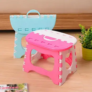 

Plastic Folding Stool with Handle Lightweight Outdoor Indoor Folding Stool for Adults Kids Great for Kitchen
