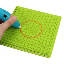 Детский обучающий силиконовый коврик для рисования, Геометрическая Подушечка Для копирования и базовый шаблон 2 силиконовых колпачка для пальца 3D Ручка инструмент для рисования