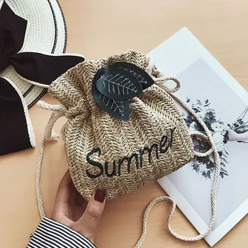 

Masion Fabre Cute Straw Bag Knitted Flower Beach Storage Messenger Bag Straw Totes Fashion Woven Shoulder Bags Dropshipping 908