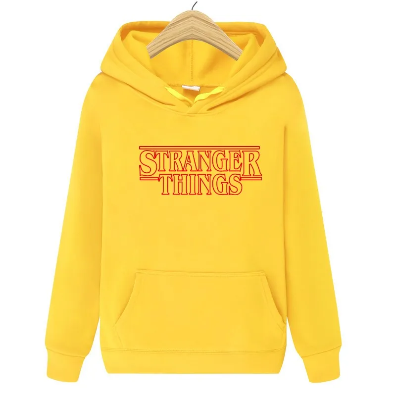 yellow 026 Модные мужские/женские толстовки с принтом «странные вещи 2», осенне-зимние мужские толстовки с капюшоном в стиле хип-хоп - Цвет: yellow 026