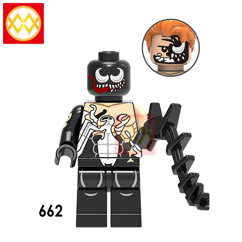 Одиночная Marvel Super Hero Agent Anti Venom Carnage Riot Spider Man Venom Eddie Brock строительные блоки Набор Модель игрушки для детей - Цвет: XH662