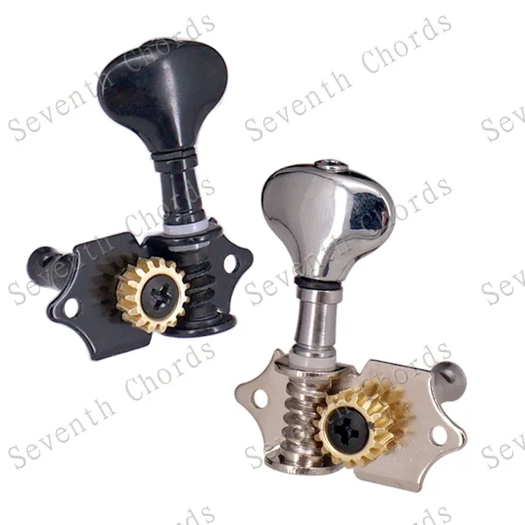 

A Set Vintage Open Gear Guitar Tuning Pegs Keys Tuners Machine Head for Acoustic Electric Guitar / With Fish tail Button